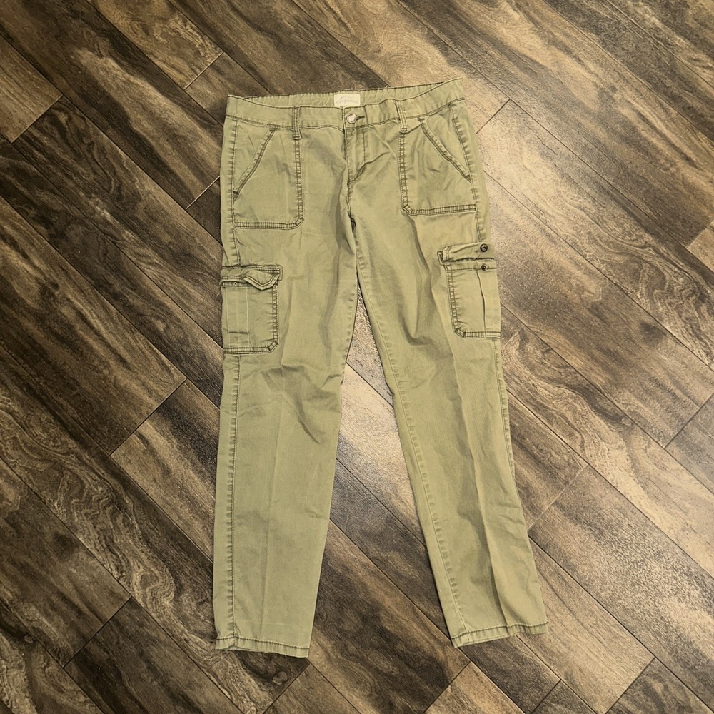 Y2K Aeropostale Ashley Ultra Skinny Cropped Cargo Pants Women's 13 Olive Green